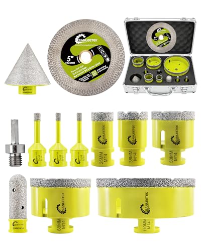 SANLEETEK Foret Diamant Carrelage Kit - Scie Cloche Diamantée 12 pièces...