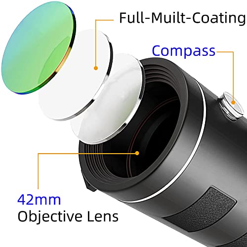 Jdmycycqxf 8X42 Monocular Telescope For Adults High Powered,Compact Monocular For Bird Watching Hiking Camping Stargazing Travel Hunting #TOP3