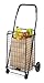 Whitmor Rolling Utility Shopping Cart, Black