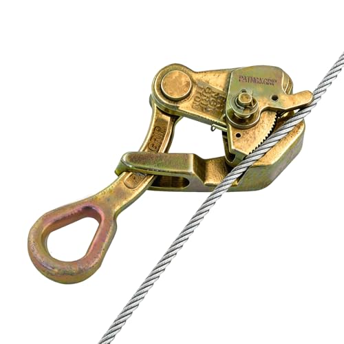 1 Ton Cable Puller Steel Wire Grip, 2200 Lbs Cable Puller Wire Puller for 5/32”-7/8” Steel Wire Rope, Wire Pulling Come Along Tools (1t)