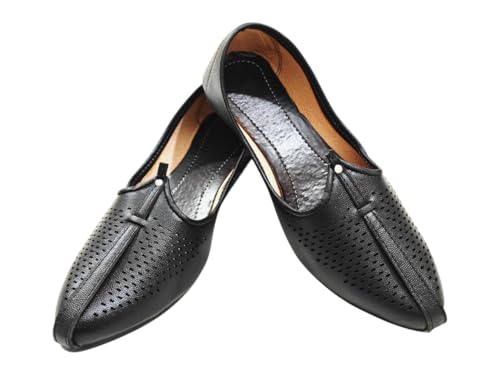 Image of Vestra Aura Ventura Men's Ethnic Mojari Premium Handmade Traditional Footwear Laser Cuts