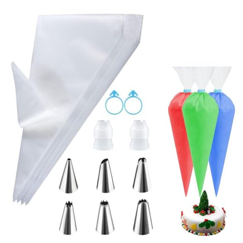 OUDQFCJ Set di sacchetti per laminazione monouso perfetti per decorare torte e biscotti