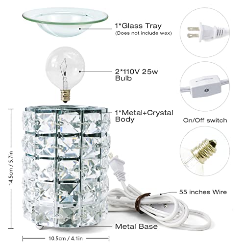 STRN Crystal Wax Melts Warmer, Electric Wax Melter Burner for Wax Cubes, Valentines Day Gifts Home Office Fragrance Decorations — view 2