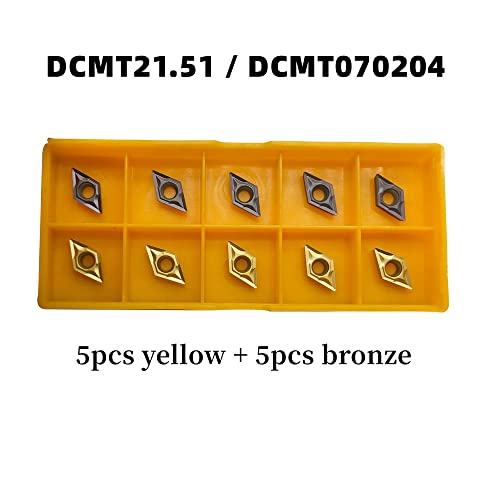 Rhfgyy 20Pcs Dcmt21.51 Dcmt21.52 Dcmt070204 Dcmt070208 Carbide Inserts Lathe Turning Inserts Turning Tool Multilayer Coated Cnc Lathe Inserts thumb #2