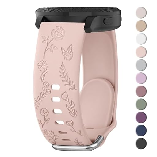 Meliya Correa para 20mm Reloj Inteligente Smartwatch,Liberación Rápida Silicona Grabado Floral Sport Suave Pulseras de Repuesto para 20mm Reloj Hombre y Mujer(Rosa) | Ya disponible en tu tienda friki favorita! En mundofriki.es!