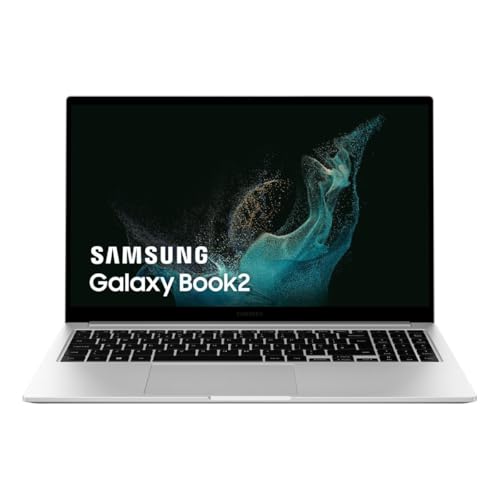 Samsung Galaxy Book2 – Ordenador portátil de 15.6' FHD (Intel Core i5-1235U, 8 GB RAM, 256 GB SSD, Intel DDR, Windows 11 Home) Plata - Teclado QWERTY Español