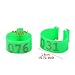 Yosoo 100PCS/Bag 16MM 001-100 Numbered Plastic Poultry Chickens Ducks Goose Leg Bands Leg Rings (Red)