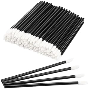 300 Piece Disposable Lip Wands – Lip Brushes, Lipstick & Gloss Applicators – Lint Free Makeup Applicator Brush Beauty Tool