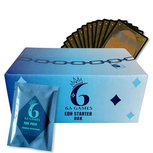 6AGames MTG Starter Collection Commander Booster Box: 500+ EDH TCG Cards with Bonus 30-Card Foil