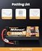 Nihewo 2S Lipo Battery 6500mAh 7.4V RC Battery 90C Hard Case with Tr + EC5 Plug Compatible with RC Car Truck Vehicles Truggy Buggy Boat Airplane Models (2 Packs)