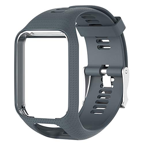 TUSITA Band Compatible with TomTom Runner 2 3 ,Spark 3 ,Golfer 2 ,Adventurer - Silicone Replacement Strap Bracelet Wristband - GPS Smart Watch Accessories