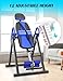 YOLEO Gravity Heavy Duty Inversion Table with Headrest & Adjustable Protective Belt Back Stretcher Machine for Pain Relief Therapy (W1-Blue)