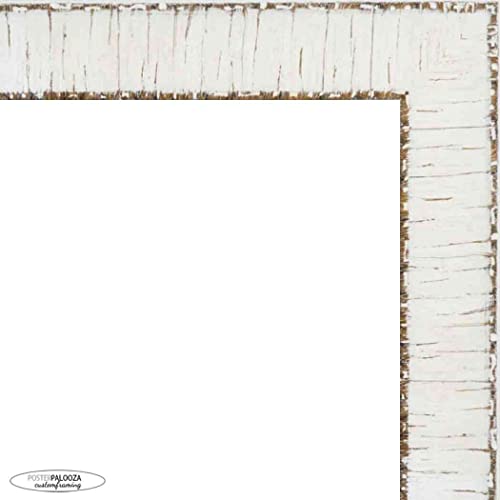 Poster Palooza 7X7 White Rustic Birch Wood Picture Square Frame - Picture Frame Includes Uv Acrylic, Foam Board Backing, & Hanging Hardware! #TOP5