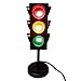 Kicko Traffic Light Lamp with Base - 8 Inch Mini Stop Light Lamp, Blinking 4 Sided with Plug-in Cord - Decoration for Kids’ Bedrooms or themed Parties - Toy for Pretend Play