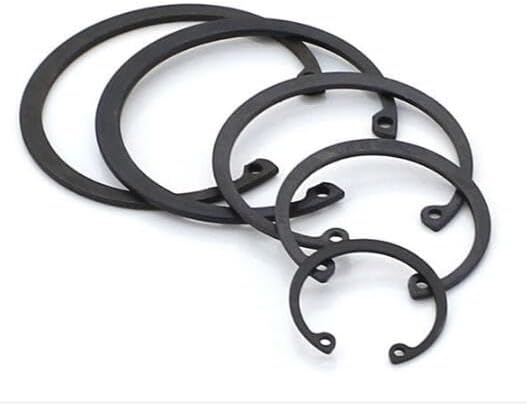 10pcs internal circlip retaining ring C type circlip remover black spring steel 8mm-37mm diameter - (Inner Diameter: 19mm)