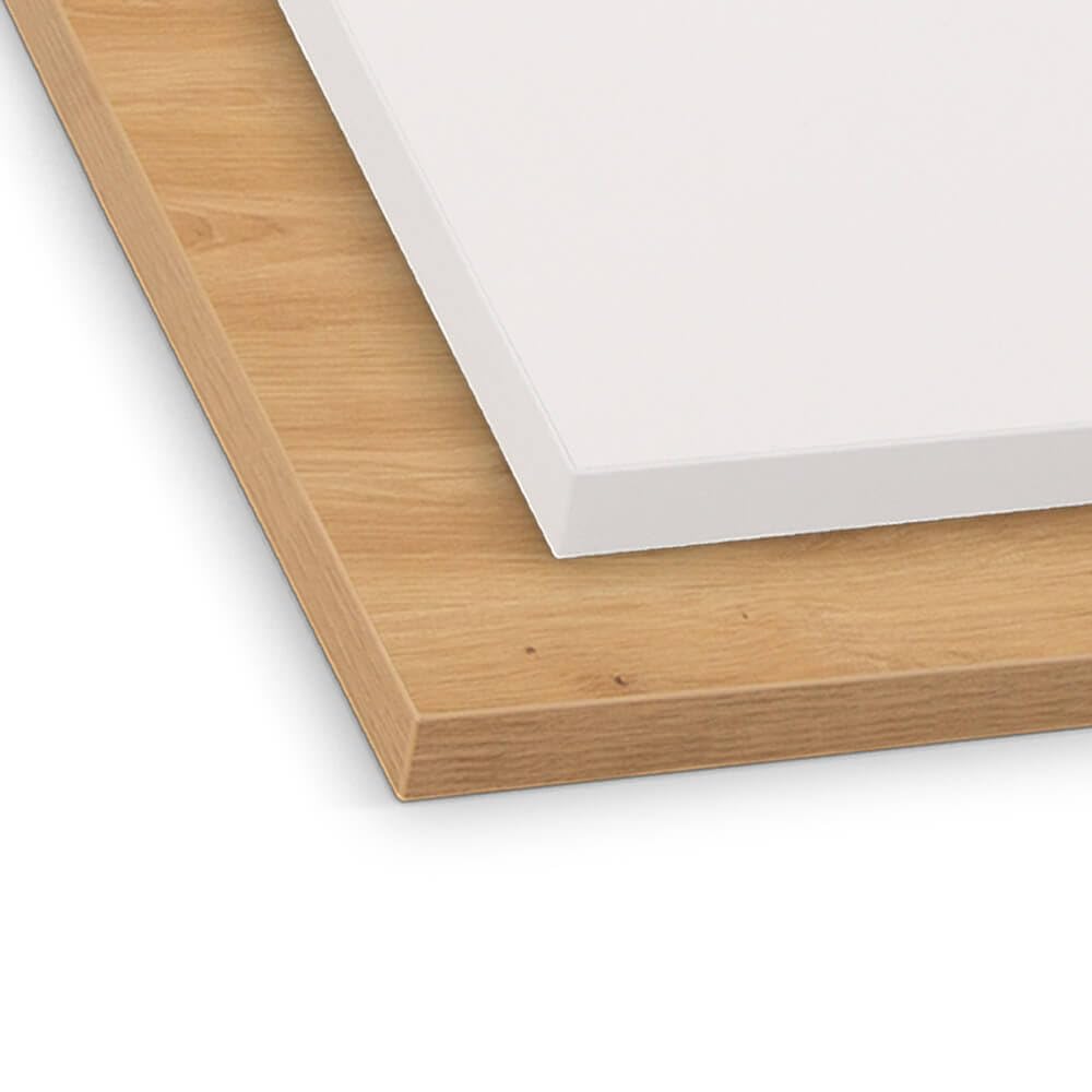 Küchenarbeitsplatte nach Maß – 3,8 cm stark – robuste HPL-Beschichtung (Artisan Eiche, Tiefe 50 cm x Länge 80 cm)