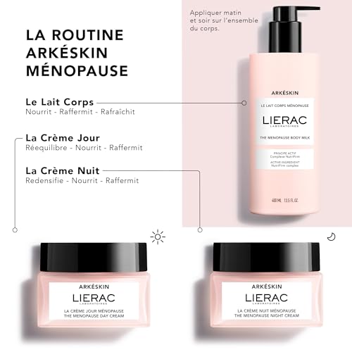 Lierac - Arkéskin - Lait Corps Ménopause 400 ml - Lait Corps Hydratant Corrigeant les Signes de la Ménopause - Gingembre, Beurre de Karité et Double Acide Hyaluronique - Hydrate et Raffermit – vue 4