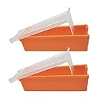2 Sets Silicone Butter Slicer Cutter Container Keeper with Lid for Storage Measure Butter to Make...