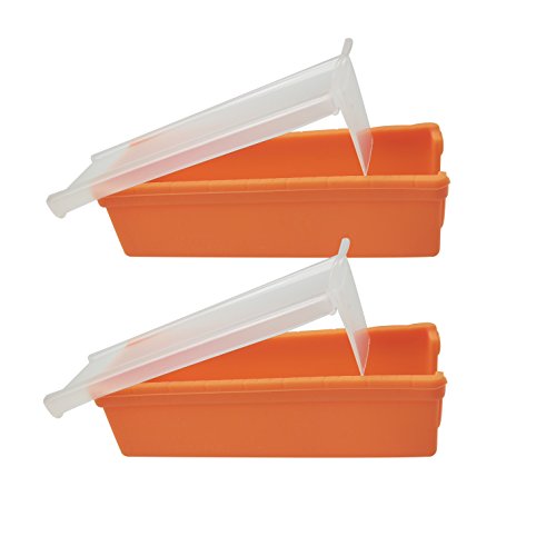 2 Sets Silicone Butter Slicer Cutter Container Keeper with Lid for Storage Measure