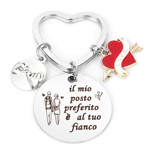 LXSAZP Regali San Valentino Per Lui Lei Portachiavi Coppia Regalo