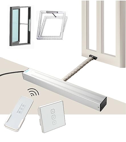 Apri Finestra Elettrico a Catena, Motore Spingi Finestra Automatico Smart con Interruttore e Telecomando, Attuatore Lineare per Finestre Sospese Lucernario Ventilazione sul Tetto (Colore : 24V Motor+