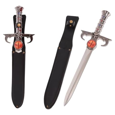 ZiQing Handmade True Metal Tiger-cat Thunderbolt Mystic Sword, Sword of Omens, Eye of Thundera/Tygra, Cosplay Anime Sword (Thunderbolt Mystic Sword-16 inchs) Cover