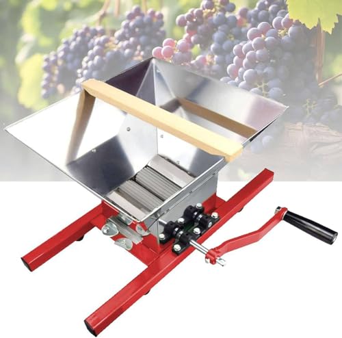 HaiZethonic Broyeur Pommes,Broyeur Raisins Manuel Grande Capacité 7 L,Broyeur Fruits en Acier Inoxydable pour Pommes Et Vin,Broyeur Cidre Maison, Broyeur Et Pulpeur pour Fruits/Légumes Grapes