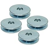 Replacement For Compatible With 4PK All Steel Flat Mount Wire Rope Cable Pulley 2 1/2