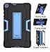 Galaxy Tab A 8.0 Case 2019, Bingcok Heavy Duty Rugged Full-Body Hybrid Shockproof Drop Protection Cover with Kickstand for Samsung Galaxy Tab A 8.0 2019 Model SM-T290 /SM- T295 (1-Black +Blue)