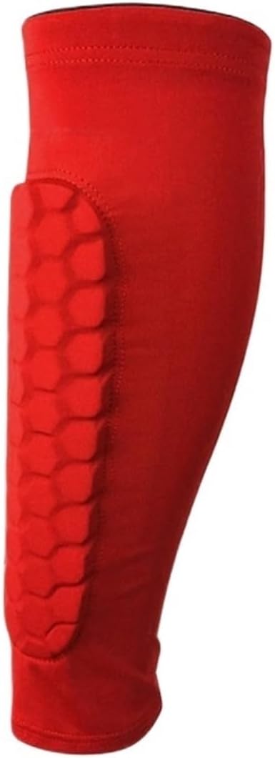 1Pc Football Shin Guards Leg Sleeves Honeycomb Nylon Support Sock Shin Protector Soccer Gear Soccer Shields for Shin Splint Relief, Recovery, Running