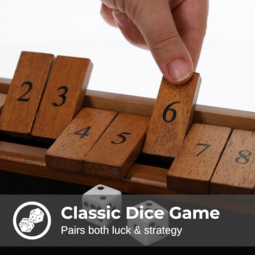 Juego de Mesa Shut the Box de Madera 13.5” miniatura 3
