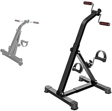 AWJ Equipo de Fitness para el hogar Bicicleta estática, Ejercitador médico de Pedal Plegable Compatible con Ejercicios de piernas y Brazos/Vendedor Ambulante de Ejercicios Completamente e