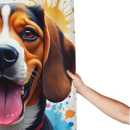Rideau de douche opaque Beagle pour bloquer l'eau et protéger l'intimité - 3