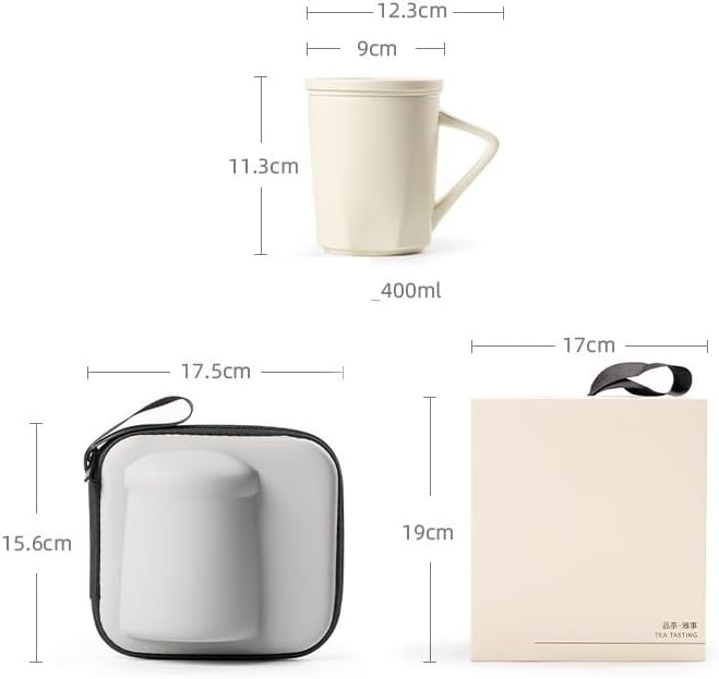 GSOUL Kungfu Tea cup Creamy Yellow Tea Mug Ceramic Simple Home Office Filtered With Lid Small Tea Cups