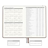 Diary 2026 - A5 Week to View Diary 2026, Jan.2026 - Dec.2026, Premium Thicker Paper with Pen Holder, Inner Pocket and 40 Notes Pages, Brown Faux Leather Cover - Image 5