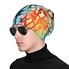 HJFCZH Adult Fashion Knitted Knit Hat Exotic Tribe Tie Dye Style Picture Soft Unisex Beanie for All Seasons Black #3