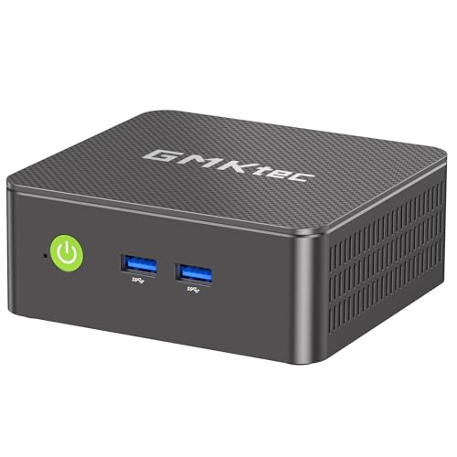 GMKtec Mini PC, G11 AMD Ryzen Embedded R2514, 16GB DDR4 RAM 512GB PCIe M.2 SSD, Desktop Computer 4K