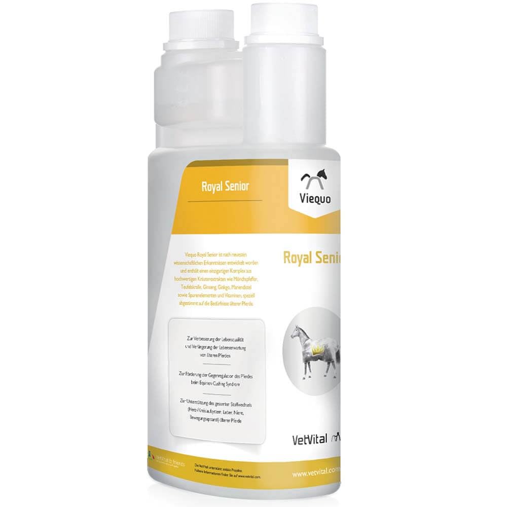 Viequo Royal Senior | 1 l | Ergänzungsfuttermittel für Pferde | Mit Kräuterextrakten & Vitaminen