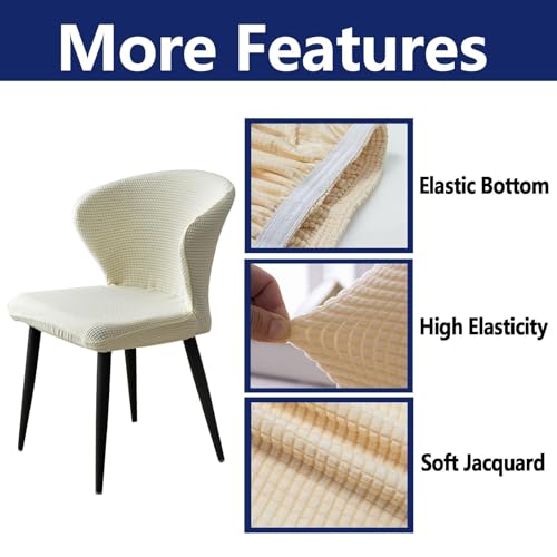 Housse de chaise extensible protection globale 360 écru 2pcs - 3
