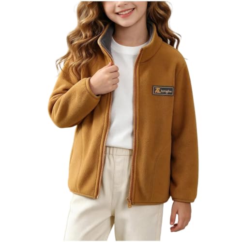 Flodxo Fleece Jacket for Kids Full Zip Teddy Coats Fluffy Fuzzy Sweatshirts