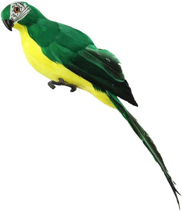 TEAMWILL 6PACK 10inch 25cm Lifelike Artificial Birds Feathered Fake Shoulder Parrot Decor Model for Decoration Craft Prop Fake Parrot Artificial Bird Model Outdoor Home Garden Lawn Tree Decoration