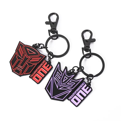 YOLOPARK Transformers - Conjunto de porta-chaves de metal com logotipo oficial da Decepticon para fãs, colecionadores e presentes (pacote de 2)