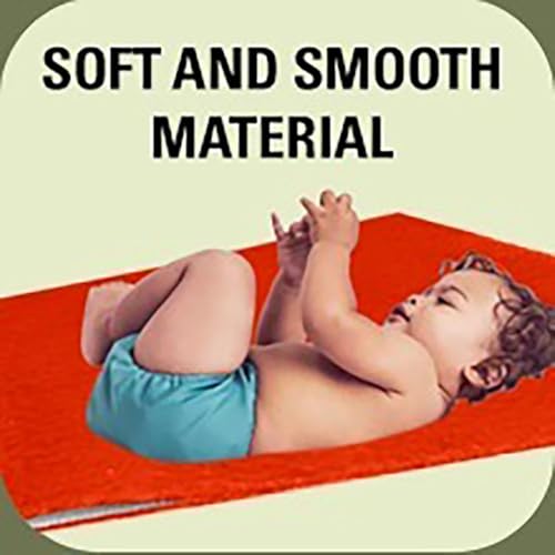 Image of Crib Mattress Protector Dry Sheet, Waterproof Bed Protector Sheets, Reusable Rubber Sheets for Children, Adults & Pet, Leak Proof Mats for Home, Outdoor & Travel (Medium 30 inchx40 inch) (Orange)