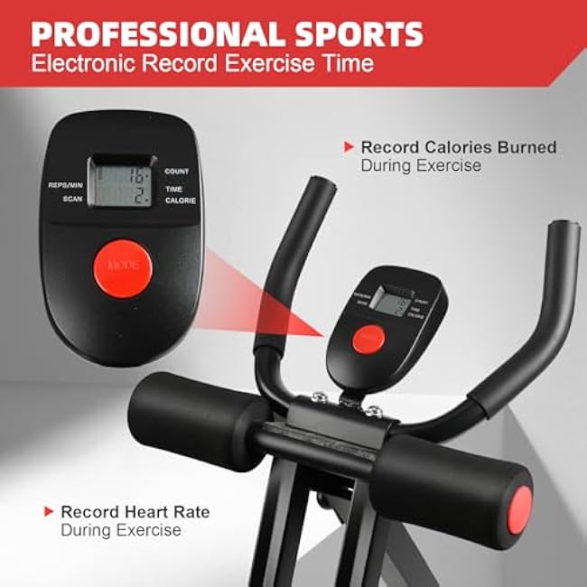 Fitness machine, home gym ABS fitness equipment, women's full body fitness waist trainer, adjustable abdominal tightener, folding core ABS fitness machine with resistance band and LCD display