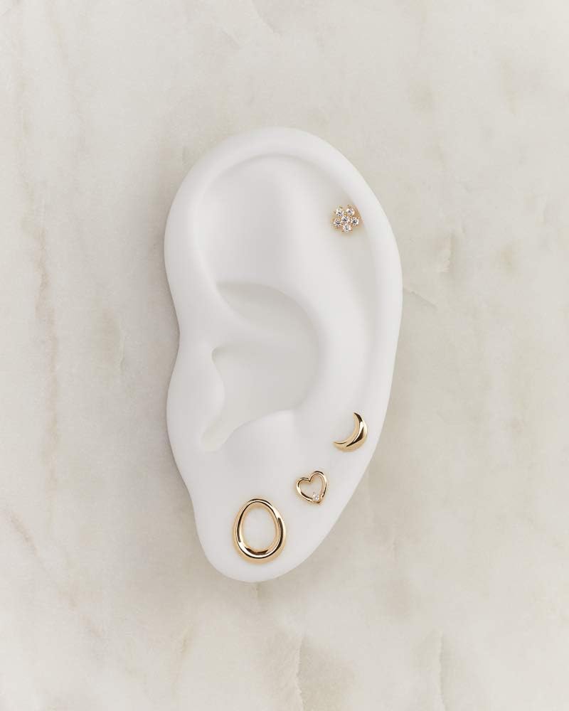 Milla Solid 100% Real 14K Gold Stud Earrings| All Day Wear | Hypoallergenic | Multiple Styles and Trends For All Occasions