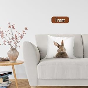 huester Bunny Pillow Covers Easter Throw Pillows Cover Bunny Pillow Covers 18X18 Reversible Decorative Pillowcase Cushion Cover for Sofa BedFarmhouse Kids Room DecorGift for Rabbit Lovers Kids