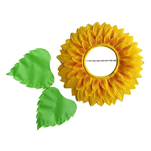 HEMOTON 1 Set Copricapo Di Girasole Cappello Copricapo Di Fiori Costume Divertente Costume Da Girasole Costume Girasole Per Bambini Panno Di Seta Capi Di Abbigliamento