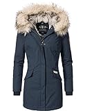 Navahoo Damen Winterjacke Winterparka Cristal Blau Gr. M