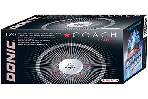Balles de tennis de table Donic Ball Coach P40+ lot de 120 pour clubs
