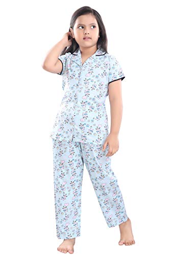 Image of AV2 Girl's Cotton Printed Night Suit Night Dress Pajama Set 6620